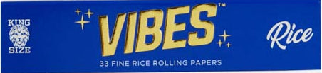 Vibes King Size Rolling Papers 33 Per Pack - Rice