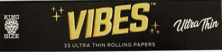 Vibes King Size Rolling Papers 33 Per Pack - Ultra Thin