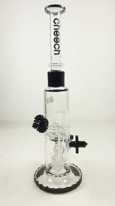 Cheech Glass - 13" Straight Bong - Black Gears Model [CHS16]