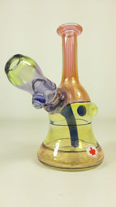 Jared Toner Glass - 5.5" Full Color Mini Beaker Rig w/ Opal - $600
