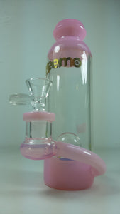 Preemo - 7.5" Accented Baby Bottle Bong w/ Flower Marble - Pink - $100