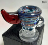 Mook Glass - 18mm Up Horn Wig Wag Bowl (4 Holes) - Colors Available - $90