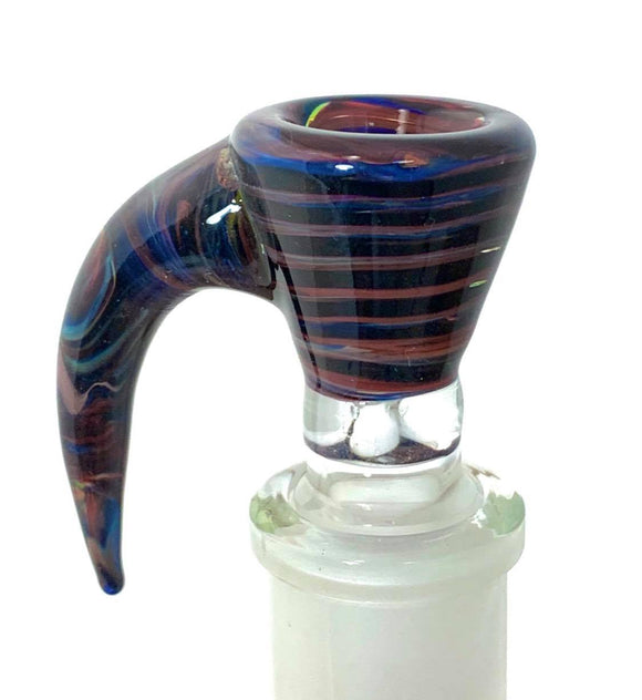 Terry Boake Glass - 18mm Colored Horn Bowl (1 Hole) - Colors Available