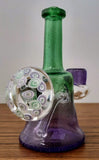 Whit Baylis - 5" Mini Beaker Rig w/ Dot Stack 14mm Female (Purple/Green) - $480
