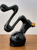 ME Glass - 6" Bubbler Pipe Zong Mouthpiece (Black) - $250