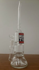 RUN 710 by Natty - 11.5" Bent Neck Rig 14mm Female Joint + Free Banger