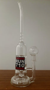 RUN 710 by Natty - 13" Bent Neck Rig 14mm Male Joint + Free Banger