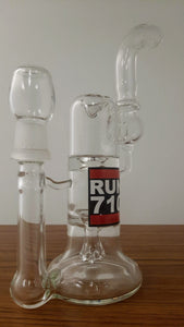 RUN 710 by Natty - 9.5" Bent Neck Rig 18mm Male Joint + Free Banger - $300