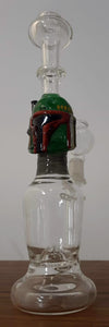 Fish Glass - 10" Sculpted Star Wars Rig (Boba Fett Helmet) + Free Banger - $600