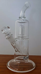 Vertigo Glass - 12" Bong w/ Flower Bowl + Free Banger white logo - Dome Perk - Downstem - $379