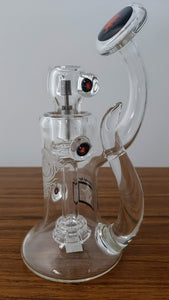 4.0 GLASS - 7" Shower Head Rig w/ Worked Mouth Piece & Millies + Free Banger - $720