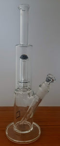 4.0 GLASS - 14.5" Straight Bong w/ Wig Wag Dome Perk & Millies - $500