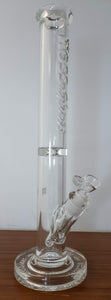 HOSS Glass - 18" Debossed Logo Straight Tube Bong 7mm - H157 - $210