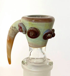 Terry Boake Glass - 18mm Colored Horn Bowl (1 Hole) - Colors Available
