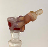 Sweer Glass - 14mm Sculped Bowl (3 Holes) - Dropped Ice Cream Cone - (SW06) - $140