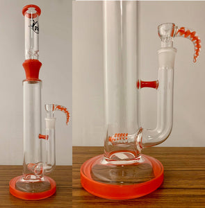 Pulsar Glass - 18" Inline Bong w/ Matching Bowl - Red - $150