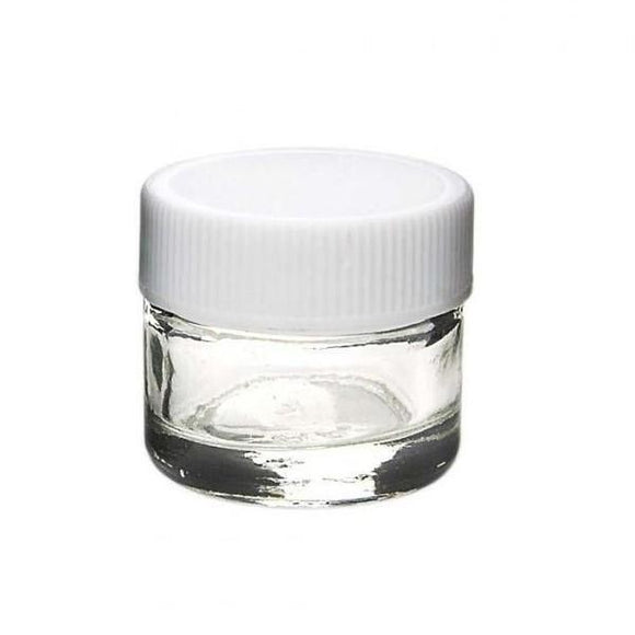 Glass Concentrate Container with White Cap - 5ml