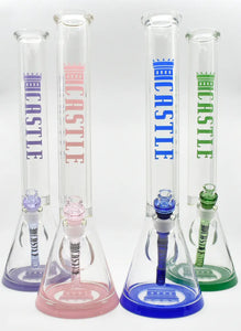 Castle Glassworks - 18" Beaker Bong - Colors Available - $90