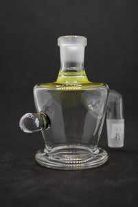 Thatcher Glass - 14mm and 18mm Accented Top w/ Opal UV Dry Ash Catcher - 90 Degree - Sizes & Colors Available