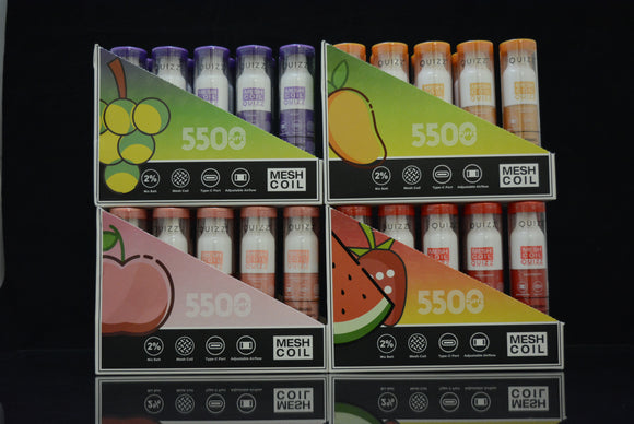 Quizz Brand - E-Juice Disposable Vape - 5500 Puffs - Flavors Available - $25