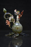 Curse Glass - 9" Fully Worked Flower Bulb Rig w/ Flowers 14mm Male Joint - $2000