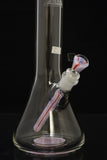 L.S.I Glass - 15.5" Worked Beaker Bong w/ Matching Bowl and Downstem - Colors Available - $500