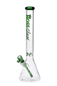 HOSS Glass - 18" Colored Lip 7mm Thick Beaker Bong - Colors Available - H141 - $230