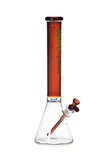 HOSS Glass - 18" 7mm Thick Colored Beaker Bong w/ Clear Base - H151 - Colors Available - $230