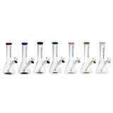 HOSS Glass - 9.5" Mini Beaker with Colored Accents - Colors Available - H143 - $80