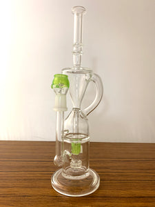 11" Recycler Rig w/ Dome - Slyme Green - $80