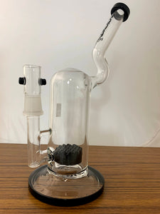 Aqua Glass - 11.5" Bent Neck Rig w/ Dome - Black - $80