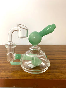 iRie Glass - 4" Rig w/ Banger Included - Milky Green - $80