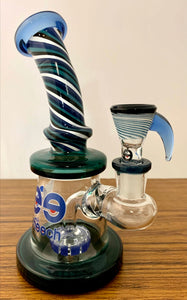 Cheech Glass - 8" Bong w/ Horn Bowl - Blue [CHB38] - $180