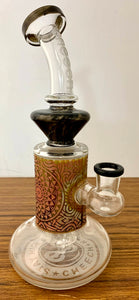 Cheech Glass - 9.5" Rig - Mandala Model - Amber [CHR37] - $120