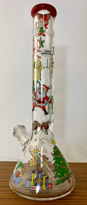 Cheech Glass - 16" Beaker Bong - Merry Cheechmas Model [CHB31] - $190