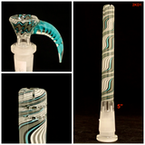 2K Glass - Set 18mm to 14mm Worked Downstem + 14mm Worked Bowl - Colors Available