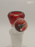Green Belt Glass - 18mm Colored Bowl w/ Millie (4 Holes) - Colors Available - $75