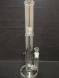 Kenta Kito - 17" Gridded Inline Bong Down Grid Heavy Blue Stardust w/ Matching Bowl (4 Hole) (KK07)