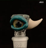 Benwa Glass - 14mm UV Creature's Eye Worked Bowls (1 Hole) - Colors Available - $60