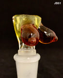 Benwa Glass - 14mm Boobies Bowl (1 Hole) - Colors Available - $50