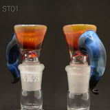 Steeltown Glass - Colored 14mm Horn Bowl (1 Hole) Colors Available - $50