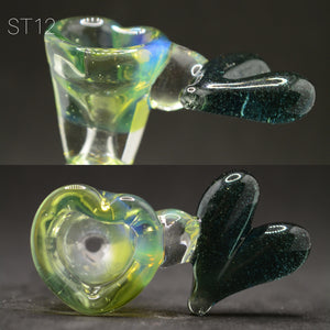 Steeltown Glass - Colored 14mm Heart Handle Bowl (1 Hole) - $60