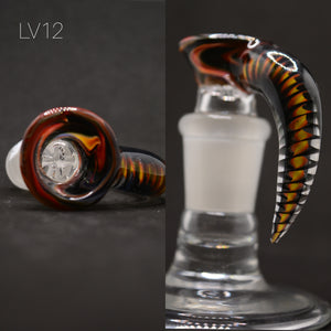 Lysergic Glass - 18mm Wig Wag Horn Bowl (4 Hole) - $120