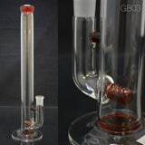 Green Belt Glass - 17" Accented Single Stemline Bong - Colors Available - $350