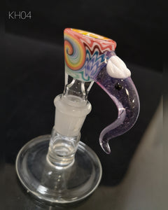 Kahuna Glass - 14mm Worked Wig Wag Bowl - Colors Available - $120