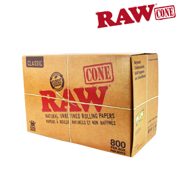 Raw - 800 Classic King Size Pre Rolled Cones
