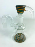 OJ Flame - Set 18mm Worked Dry Ash Catcher & 18mm Worked Bowl (4 Hole) - 90 Degree - Colors Available - $299