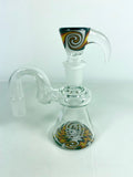 OJ Flame - Set 18mm Worked Dry Ash Catcher & 18mm Worked Bowl (4 Hole) - 90 Degree - Colors Available - $299