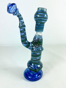 Squid Glass - 7.5" Fully Worked Bubbler Rig 14mm Male Joint - $280
