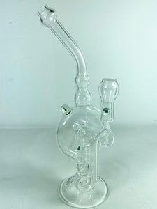 Mike D Glass - 8.5" Clear Donut Rig w/ Opals 10mm Male Joint